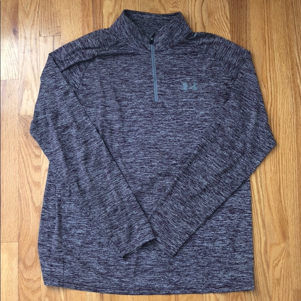 Under Armour mens purple & grey heathered 1/4 zip